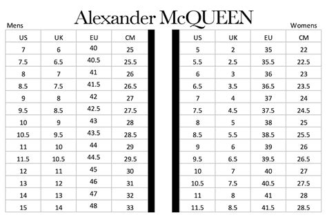 alexander mcqueen size guide.